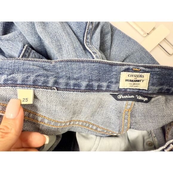 Citizens of Humanity Blue Straight Leg Jeans - Picture 3 of 4